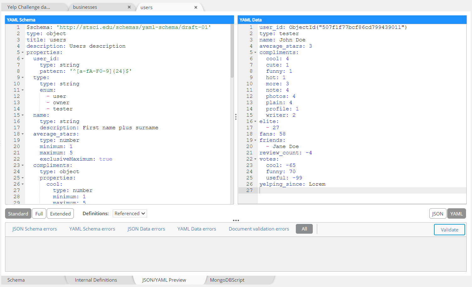 YAML Schema
